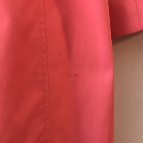 Talbots Coral Button Up Rain Trench Coat Size M - Picture 12 of 17